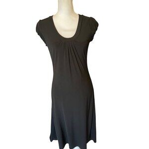 Calvin Klein Dress Size 2 Black A-Line Lined Stretchy Cap Sleeves